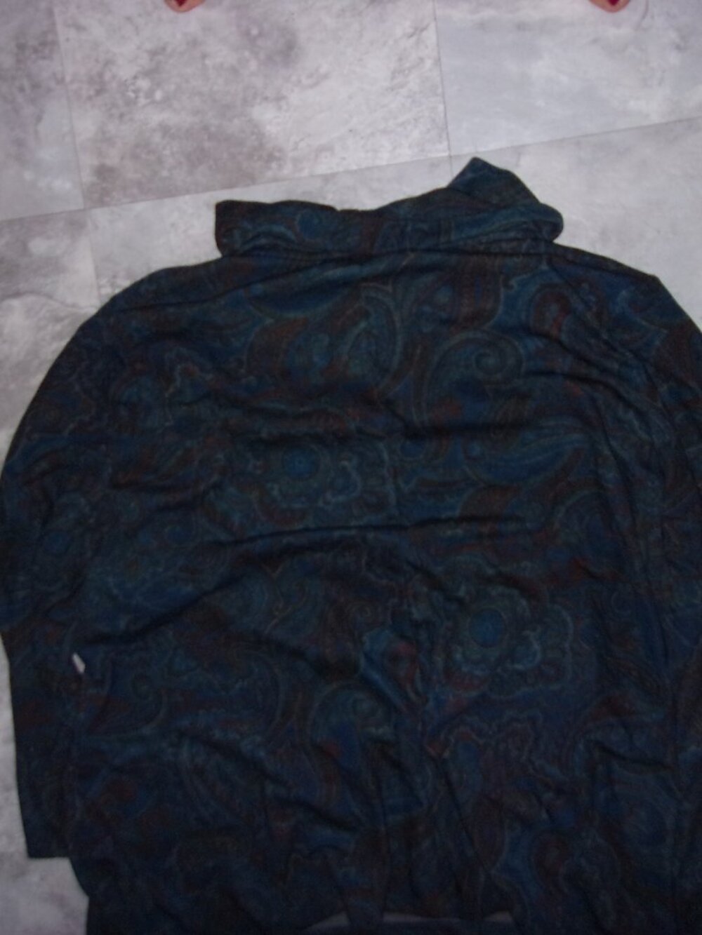 size extra large womens top paisley print knit blouse dress casual shirt - Picture 2 of 3